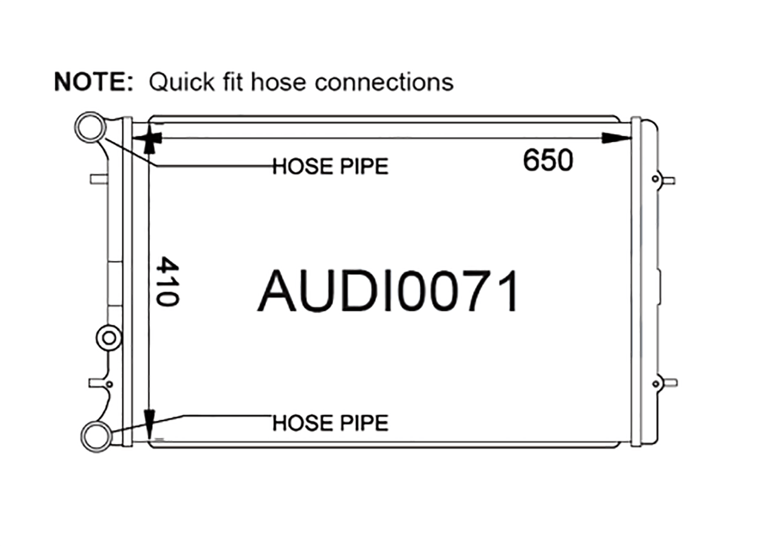 Fenix Cooling Radiator Audi A3 / S3 8L & TT MKI 1996-2006 SR