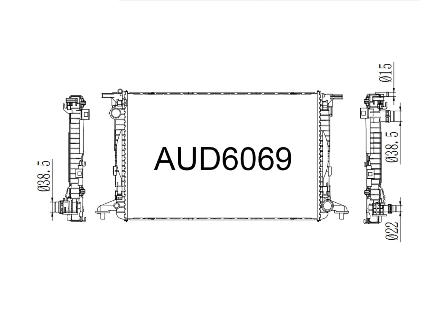 Fenix Cooling Radiator Audi A4 - B9, A5 - F5, A6 - C8, A7 - 4K8, A8 - 4N, Q5 - FY, Q7 - 4M & Q8 3.0L Petrol & Diesel 2015-2025 SR