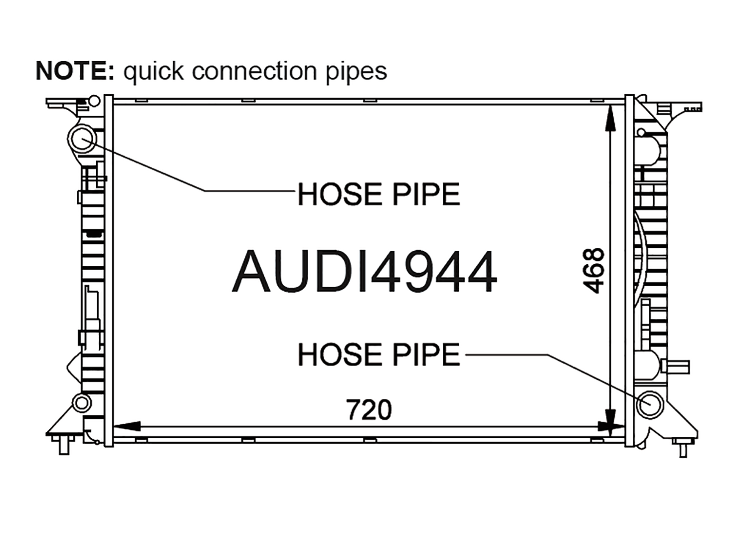 Fenix Cooling Radiator Audi A4, S4 & S5 B8 / A5 8T / A6 & S6 C7 / A7 4G / Q5 8R Petrol & Diesel 2007-2018 SR