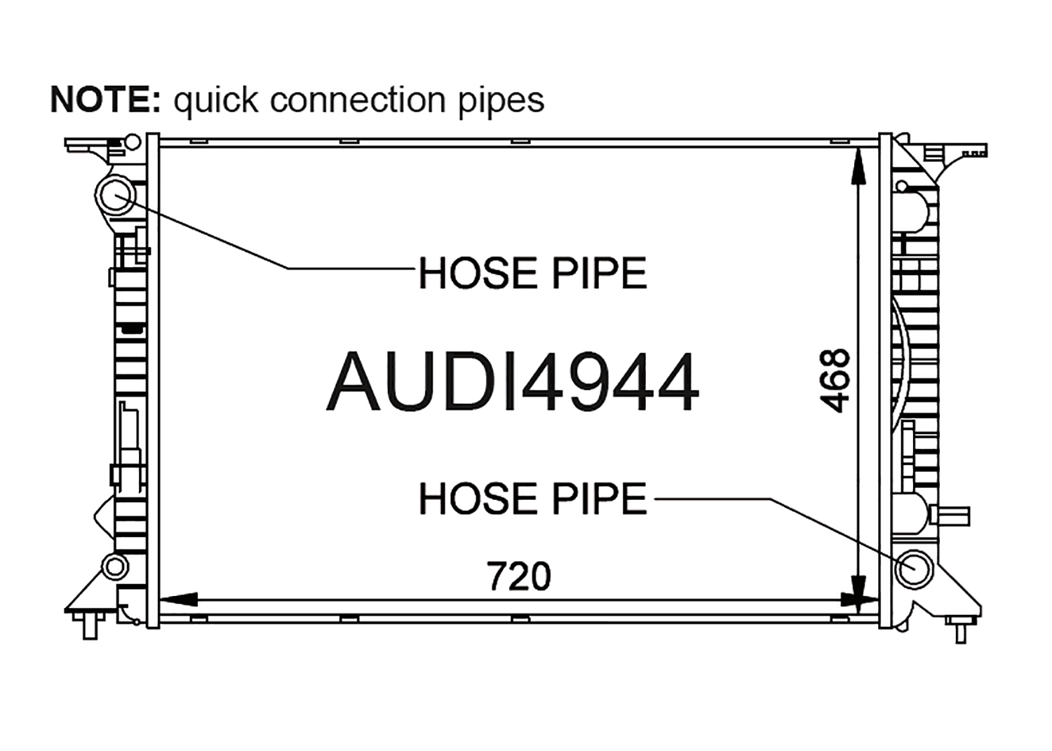 Fenix Cooling Radiator Audi A4, S4 & S5 B8 / A5 8T / A6 & S6 C7 / A7 4G / Q5 8R Petrol & Diesel 2007-2018 SR