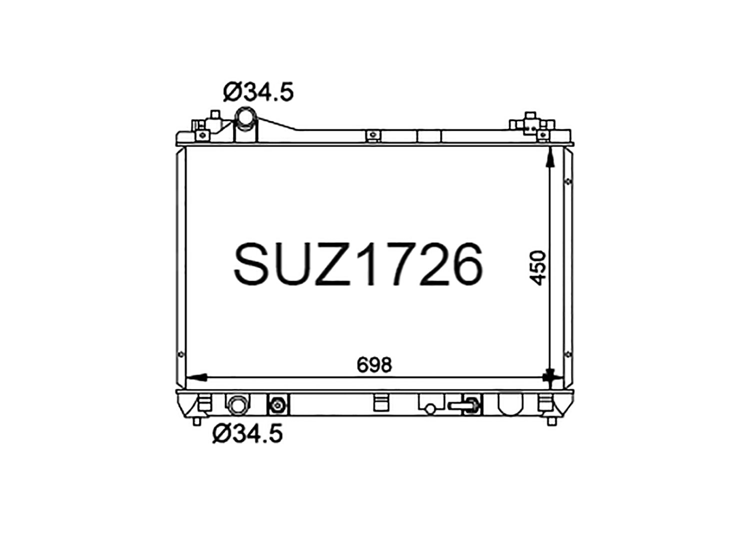 Fenix Cooling Radiator Automatic / 26mm Suzuki Escudo / Grand Vitara JT Petrol & Diesel 2005-2015 SR