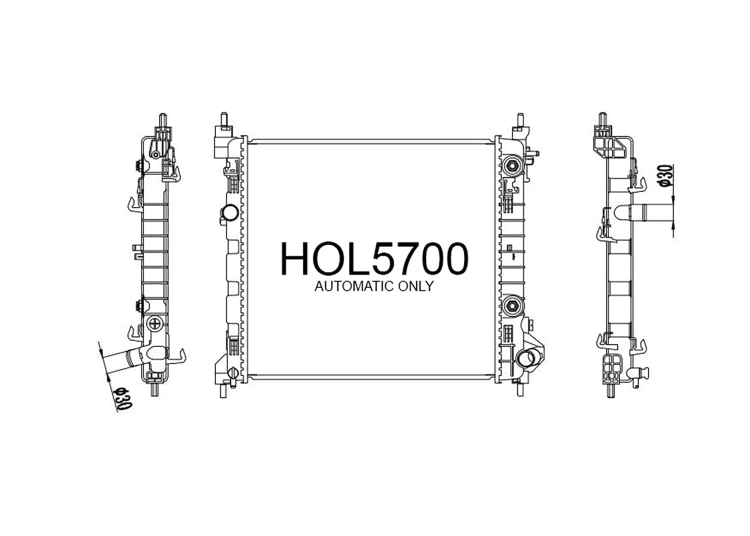 Fenix Cooling Radiator Automatic Holden Barina Spark M300 1.2L Petrol 2010-2018 SR