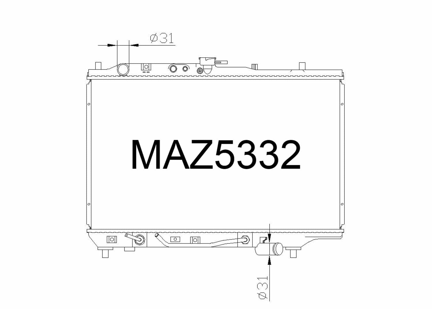 Fenix Cooling Radiator Automatic Mazda 323 / Familia BG 1.6L & 1.8L Petrol 1989-1996 SR