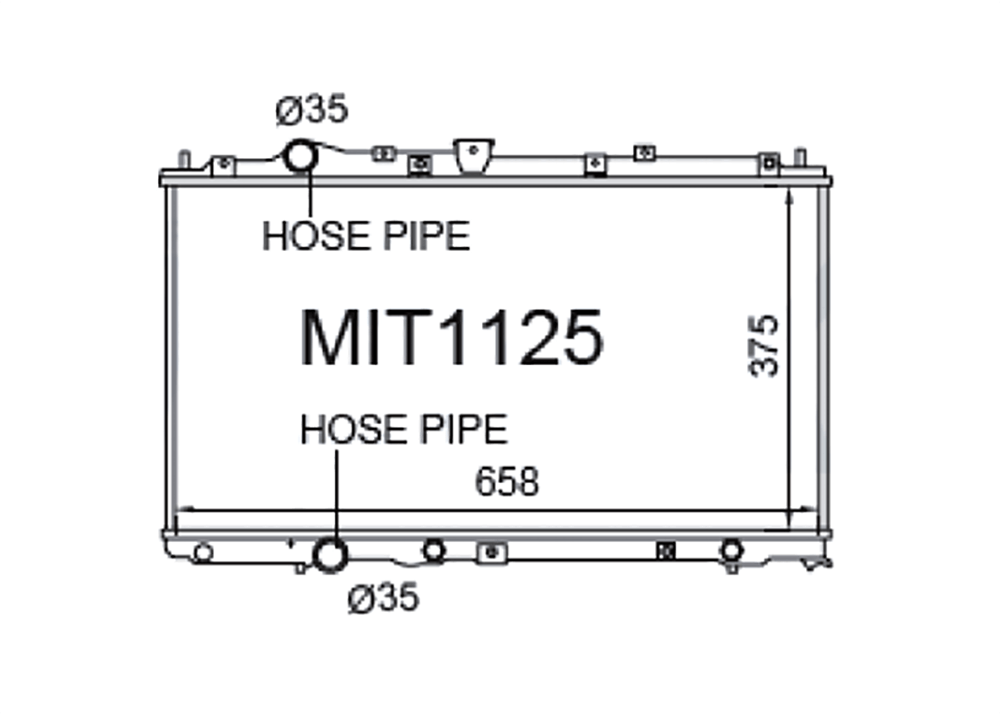 Fenix Cooling Radiator Automatic Mitsubishi Lancer / Mirage CK, CE, LM 1995-2003 SR