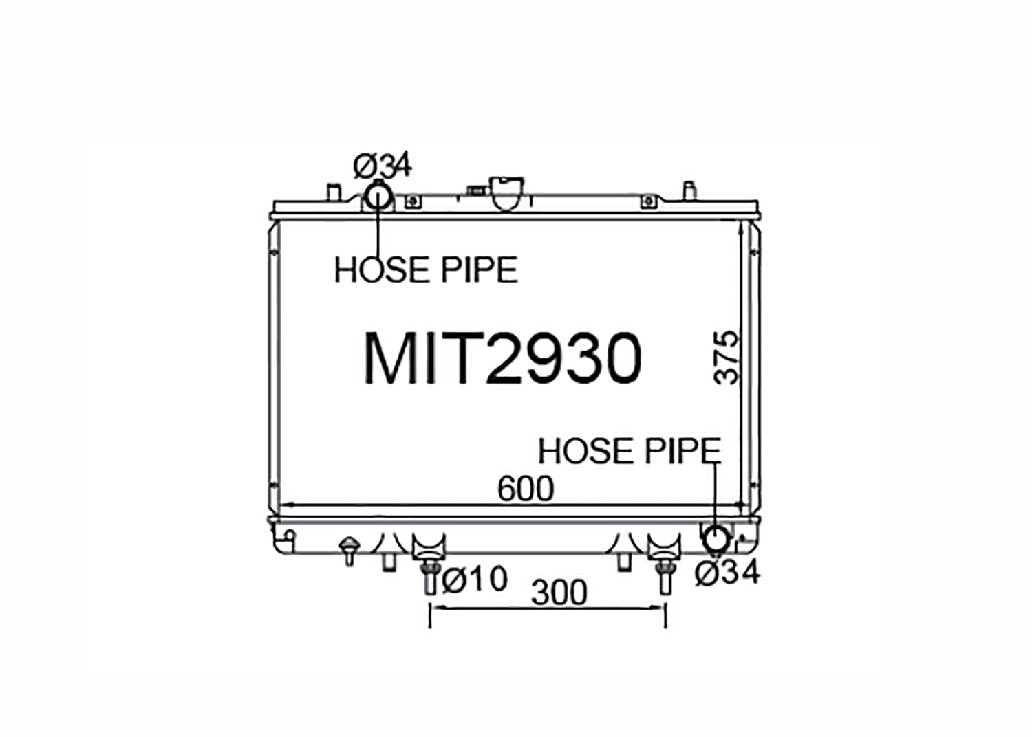 Fenix Cooling Radiator Automatic Mitsubishi Triton / L200 MK 2.4L Petrol 1996-2006 SR