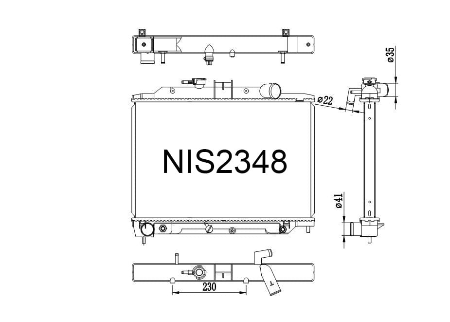 Fenix Cooling Radiator Automatic Nissan Caravan / Urvan E25 3.0L Diesel 2001-2012 SR