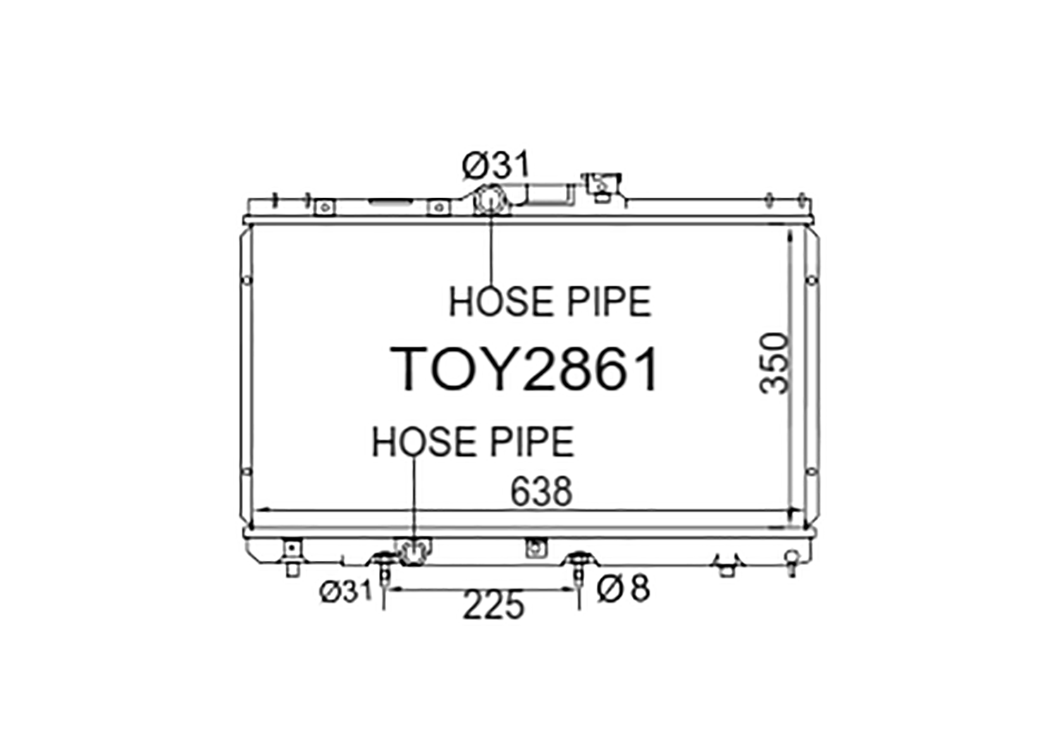 Fenix Cooling Radiator Automatic Toyota Corolla AE100 / AE110 1.3L, 1.5L & 1.6L Petrol 1991-2002 SR