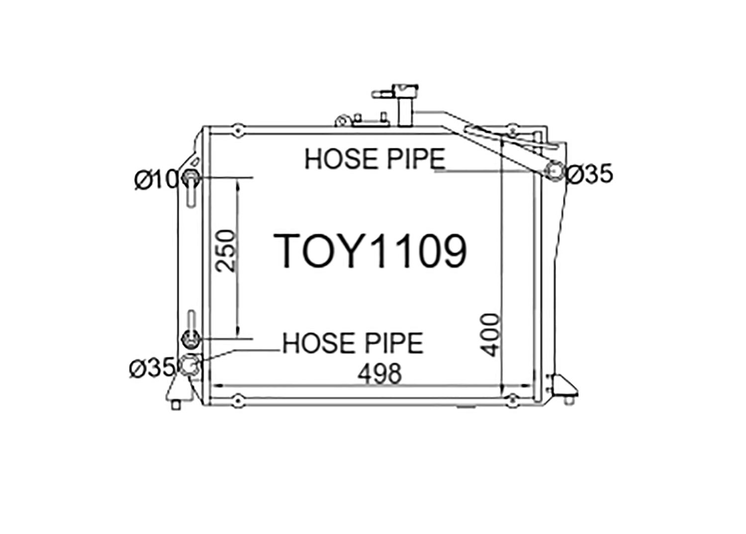 Fenix Cooling Radiator Automatic Toyota Hiace H100 2.4L Petrol 1989-2004 SR