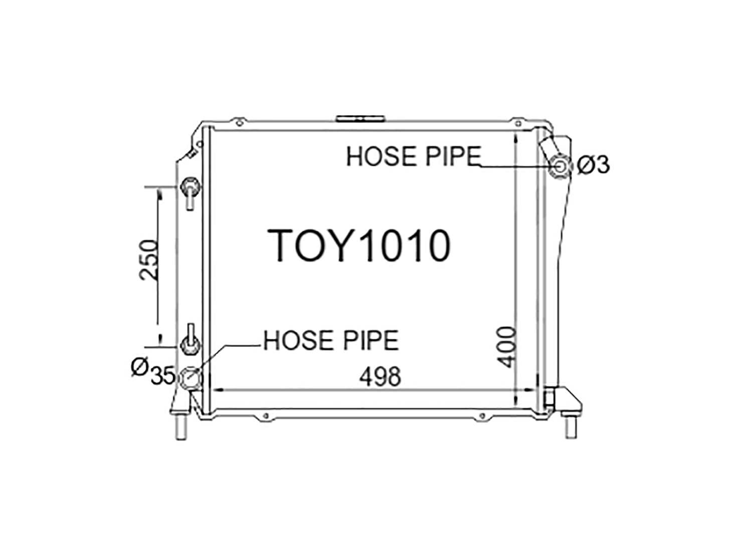 Fenix Cooling Radiator Automatic Toyota Hiace LH100 2.8L & 3.0L Diesel 1989-2005 SR