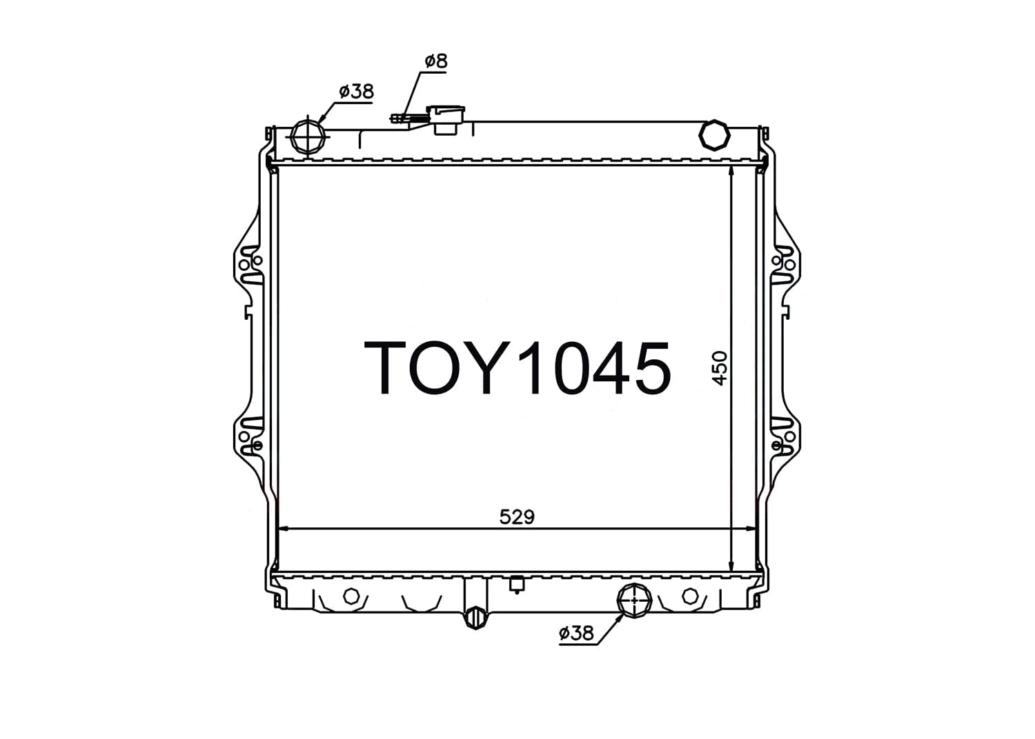 Fenix Cooling Radiator Automatic Toyota Hilux KDN165 2.5L Diesel 2001-2005 SR