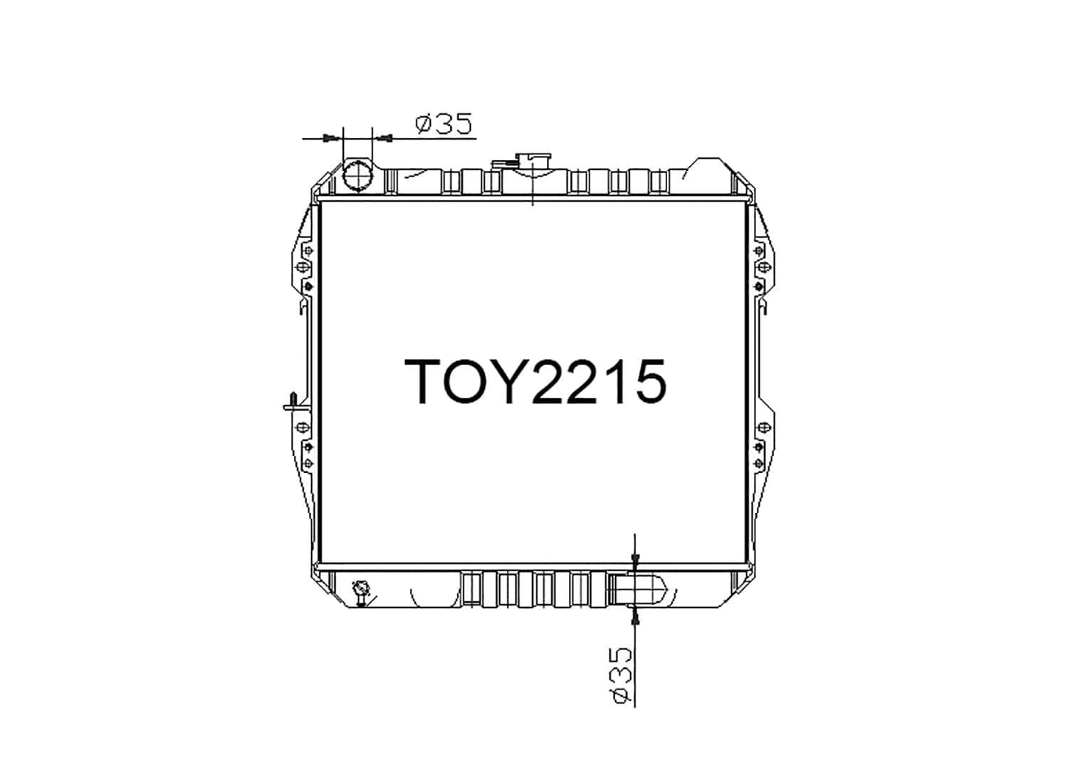 Fenix Cooling Radiator Automatic Toyota Hilux RN90 / RN100 2.4L Petrol 1988-1997 SR