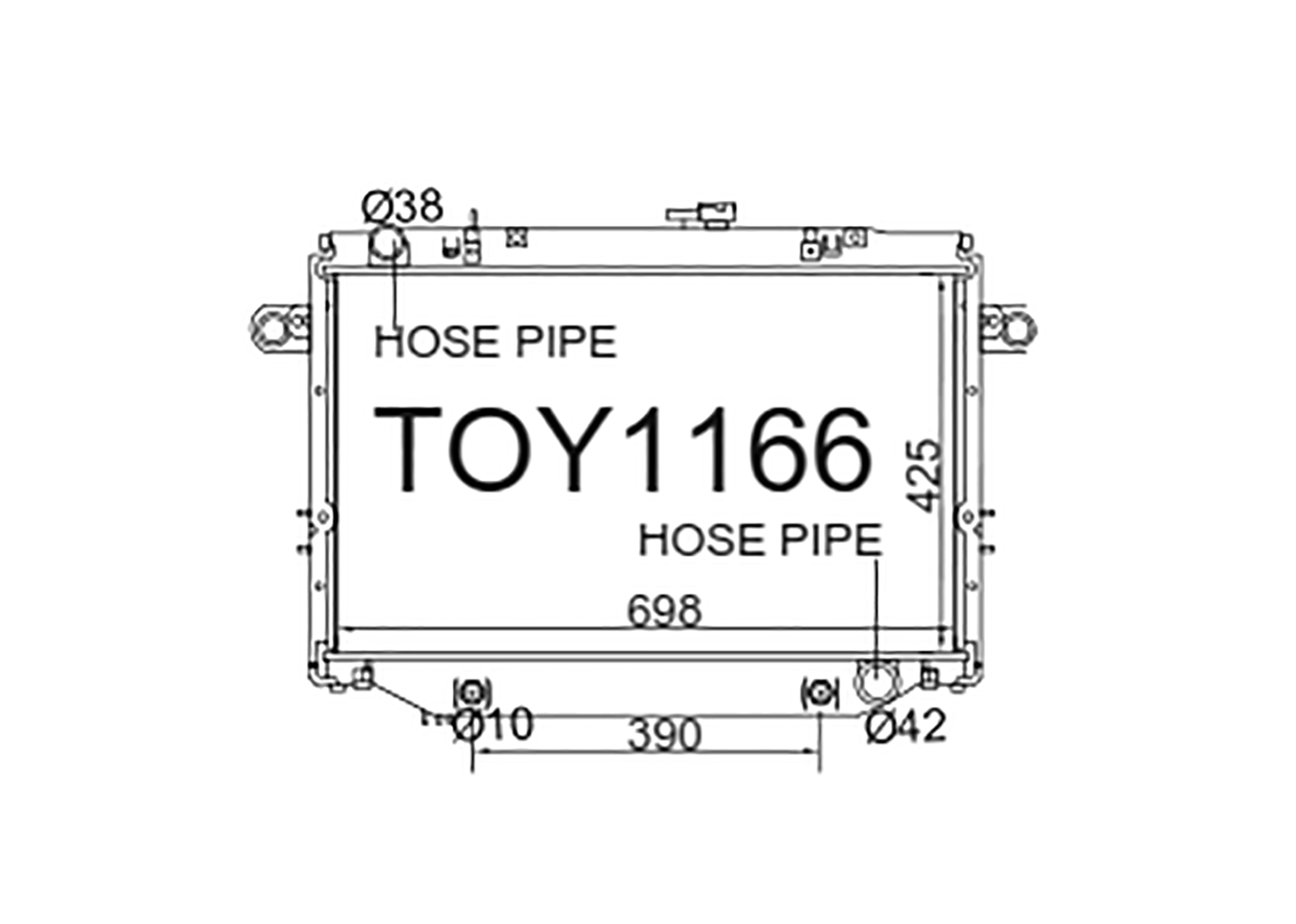 Fenix Cooling Radiator Automatic Toyota Land Cruiser FZJ105 / HZJ105 4.5L Petrol & 4.2L Diesel 4.5L 1998-2005 SR