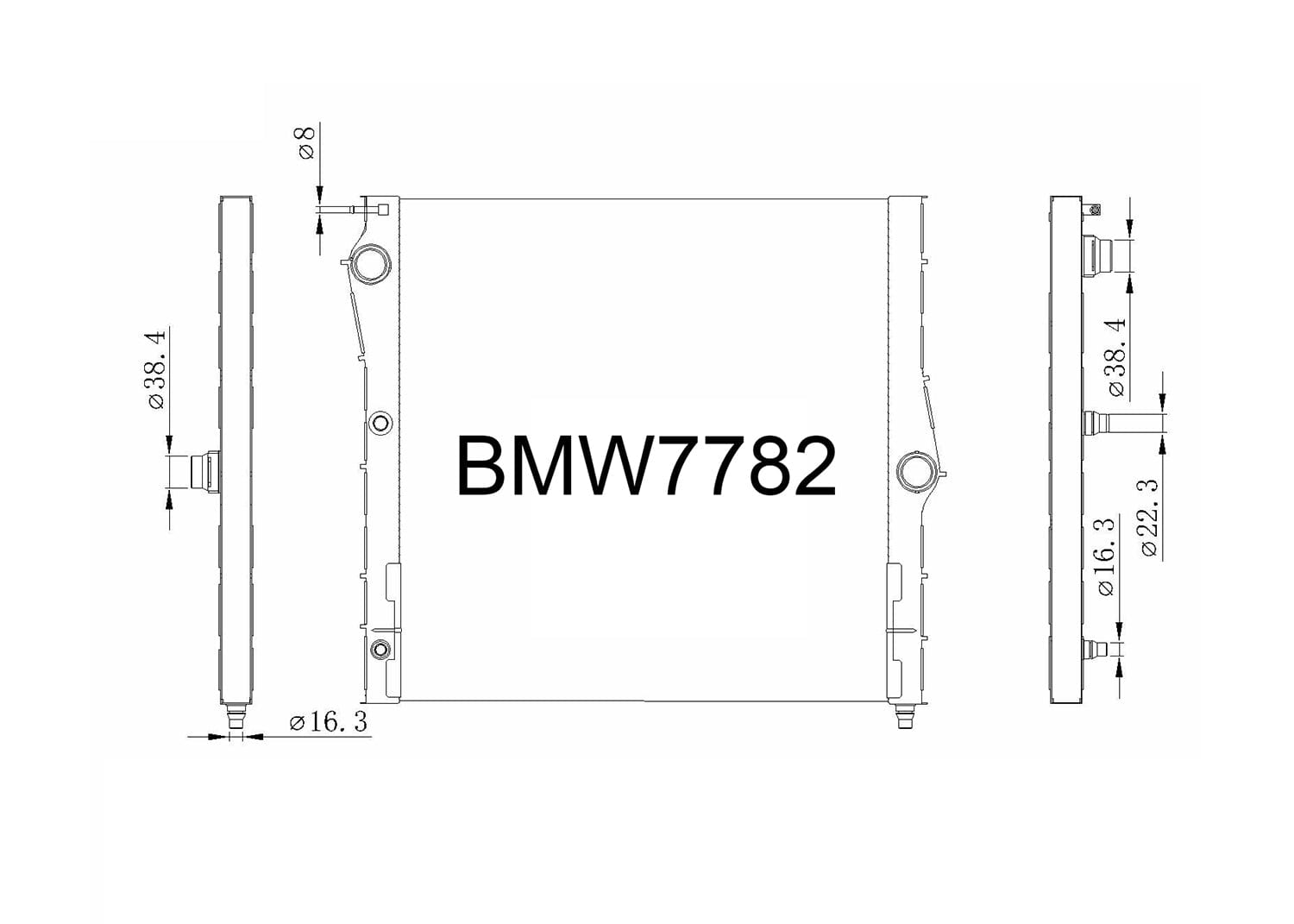 Fenix Cooling Radiator BMW X5 E70 / F15 & X6 E71 / E72 / F16 4.4L N63 Petrol & 3.0L N57 Diesel 2010-2019 SR
