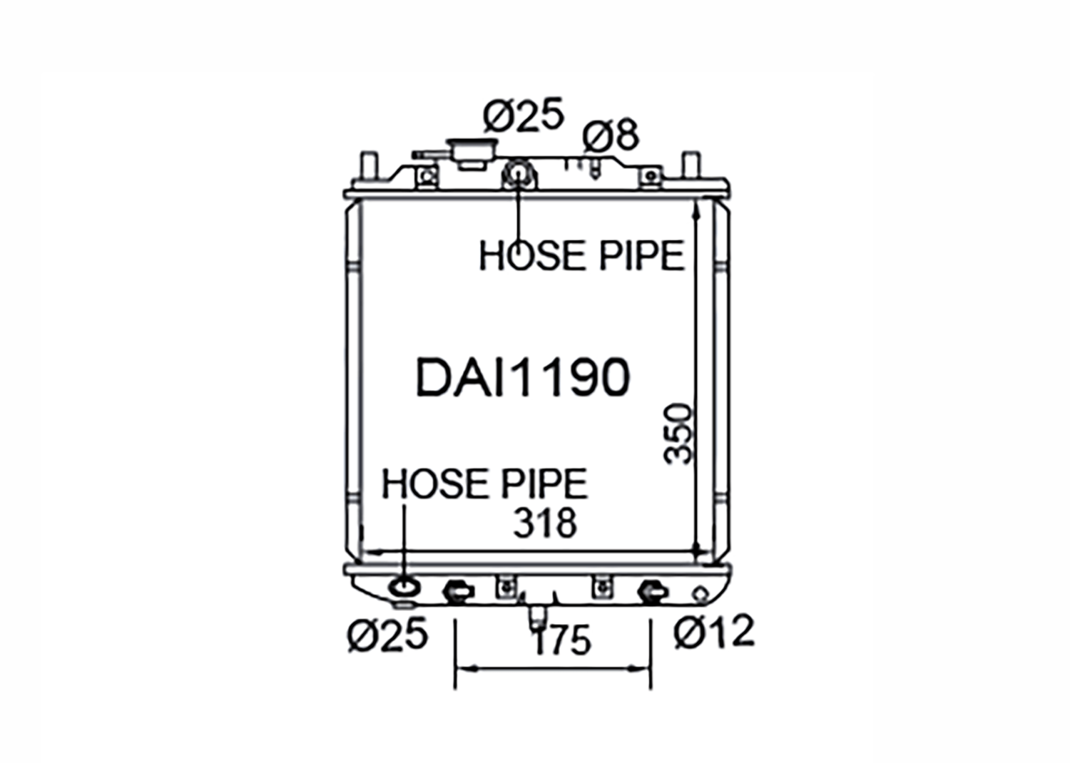 Fenix Cooling Radiator Daihatsu Mira / Charade Centro L500 Petrol 1994-1998 SR