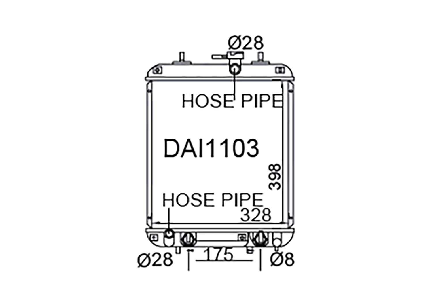 Fenix Cooling Radiator Daihatsu Mira / Charade L250 1.0L 3Cyl Petrol 2002-2006 SR