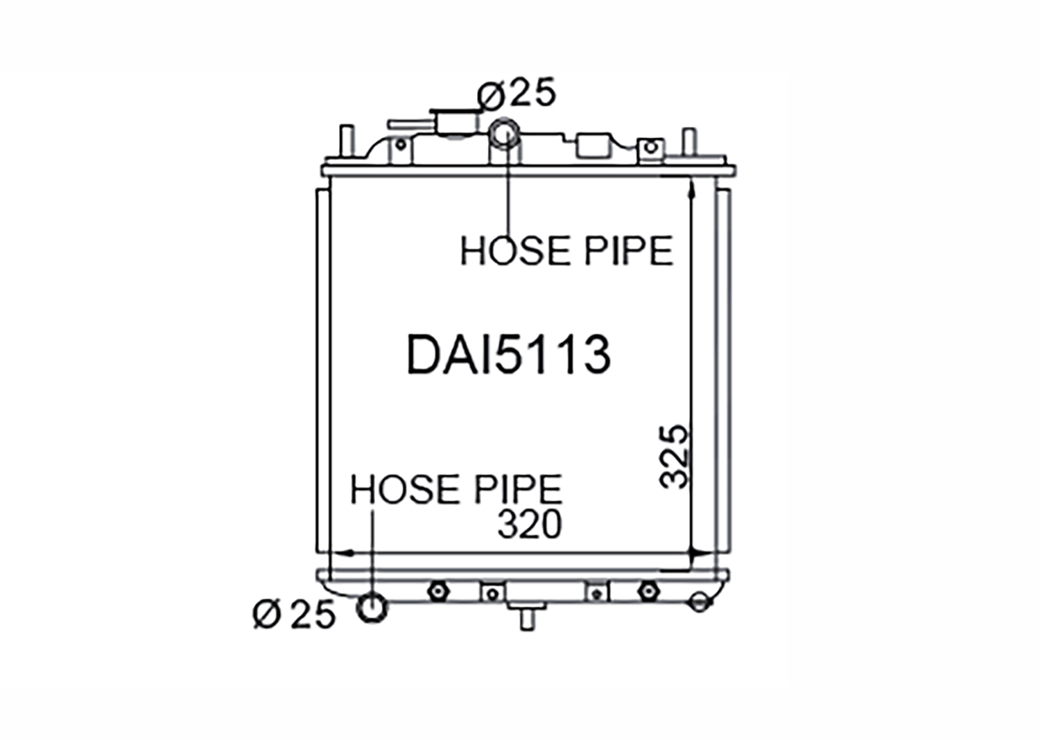 Fenix Cooling Radiator Daihatsu Mira Van L200 / L500 Petrol 1990-1998 SR