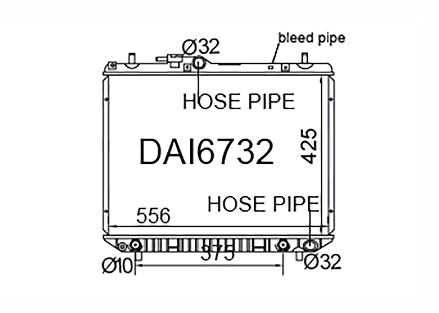 Fenix Cooling Radiator Daihatsu Terios J100 1.3L Petrol 2000-2004 SR