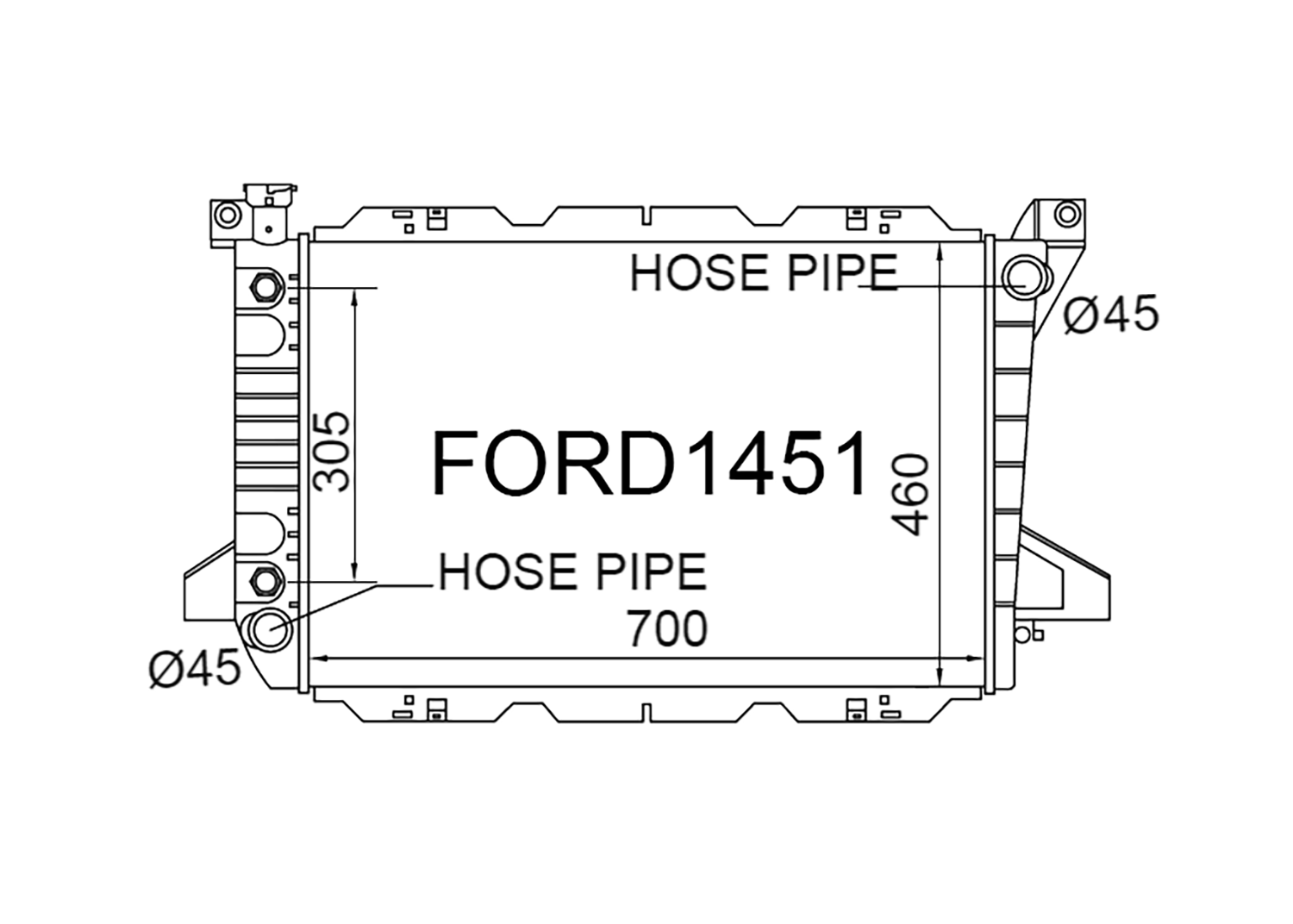 Fenix Cooling Radiator Ford Bronco & F-Series V8 1985-1997 SR