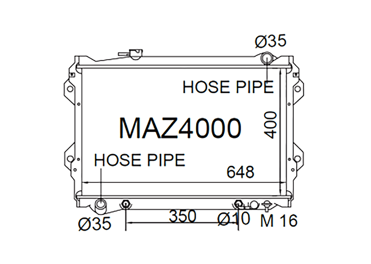 Fenix Cooling Radiator Ford Courier 2.6L Petrol 1989-1996 SR