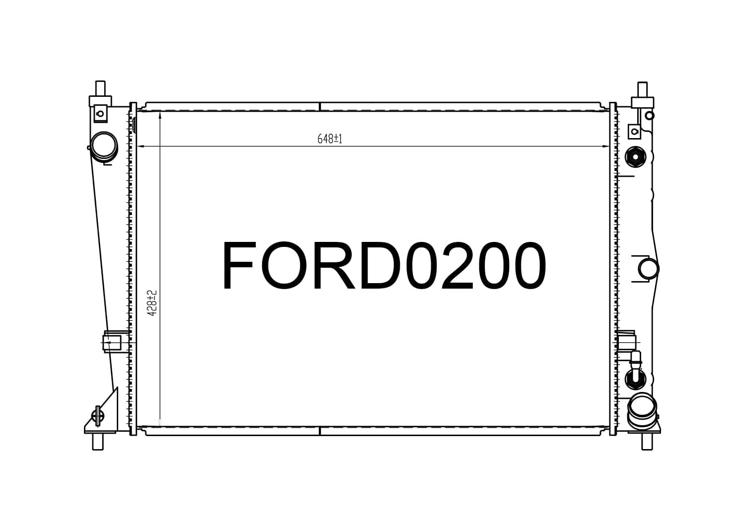 Fenix Cooling Radiator Ford Falcon BF V8 Petrol 2007-2008 SR