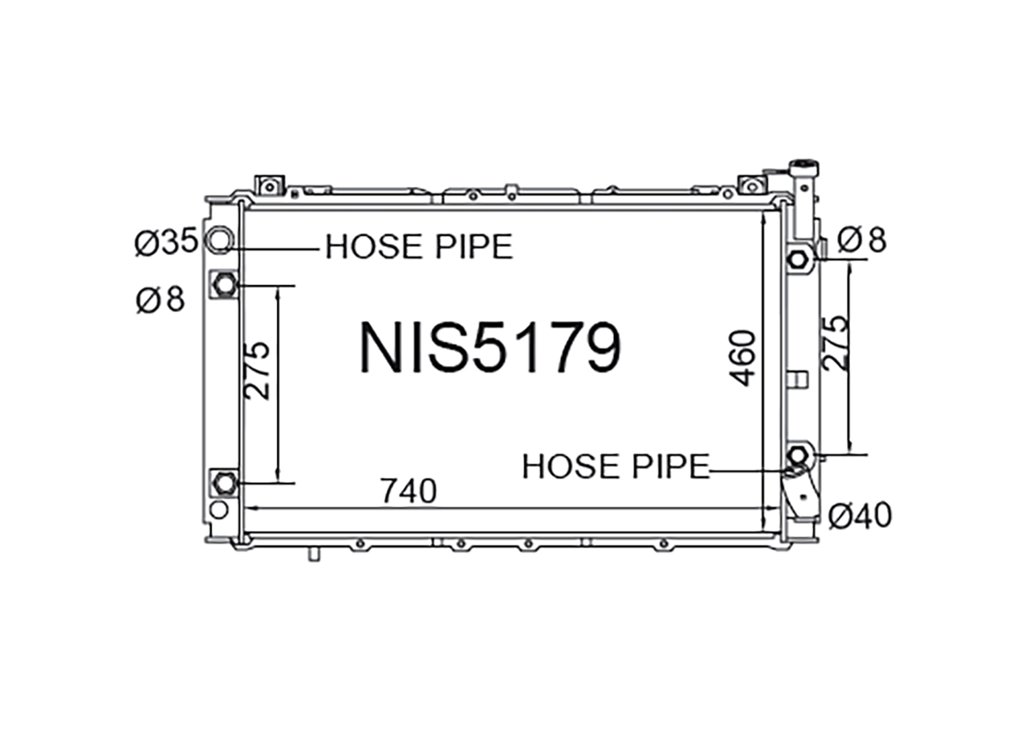 Fenix Cooling Radiator Ford Maverick Petrol 1988-1994 SR