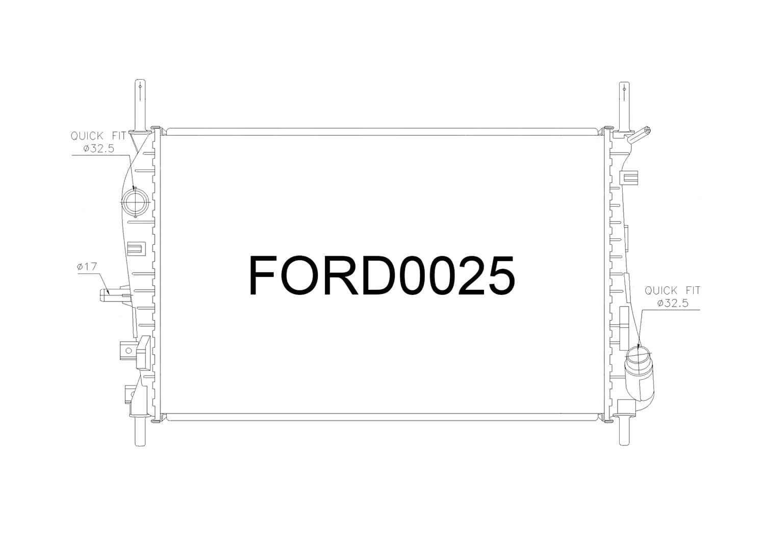 Fenix Cooling Radiator Ford Mondeo GE 2.0L & 2.2L Diesel 2002-2007 SR