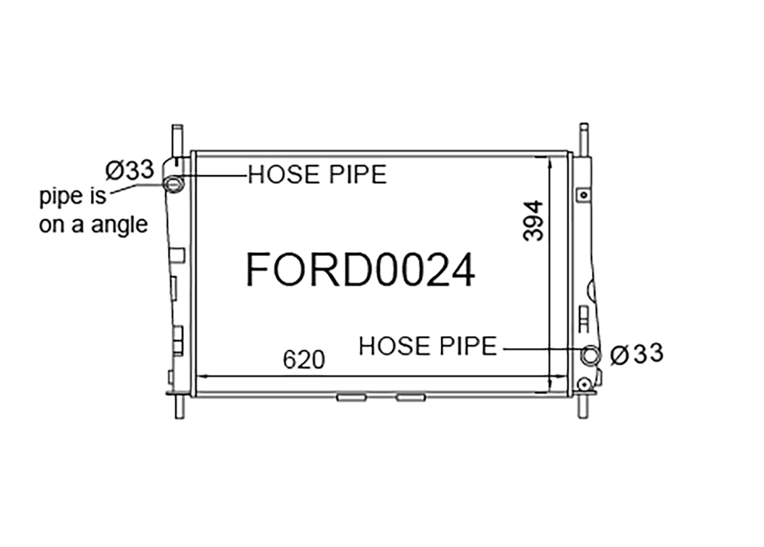 Fenix Cooling Radiator Ford Mondeo GE 2.5L & 3.0L V6 Petrol 2000-2007 SR