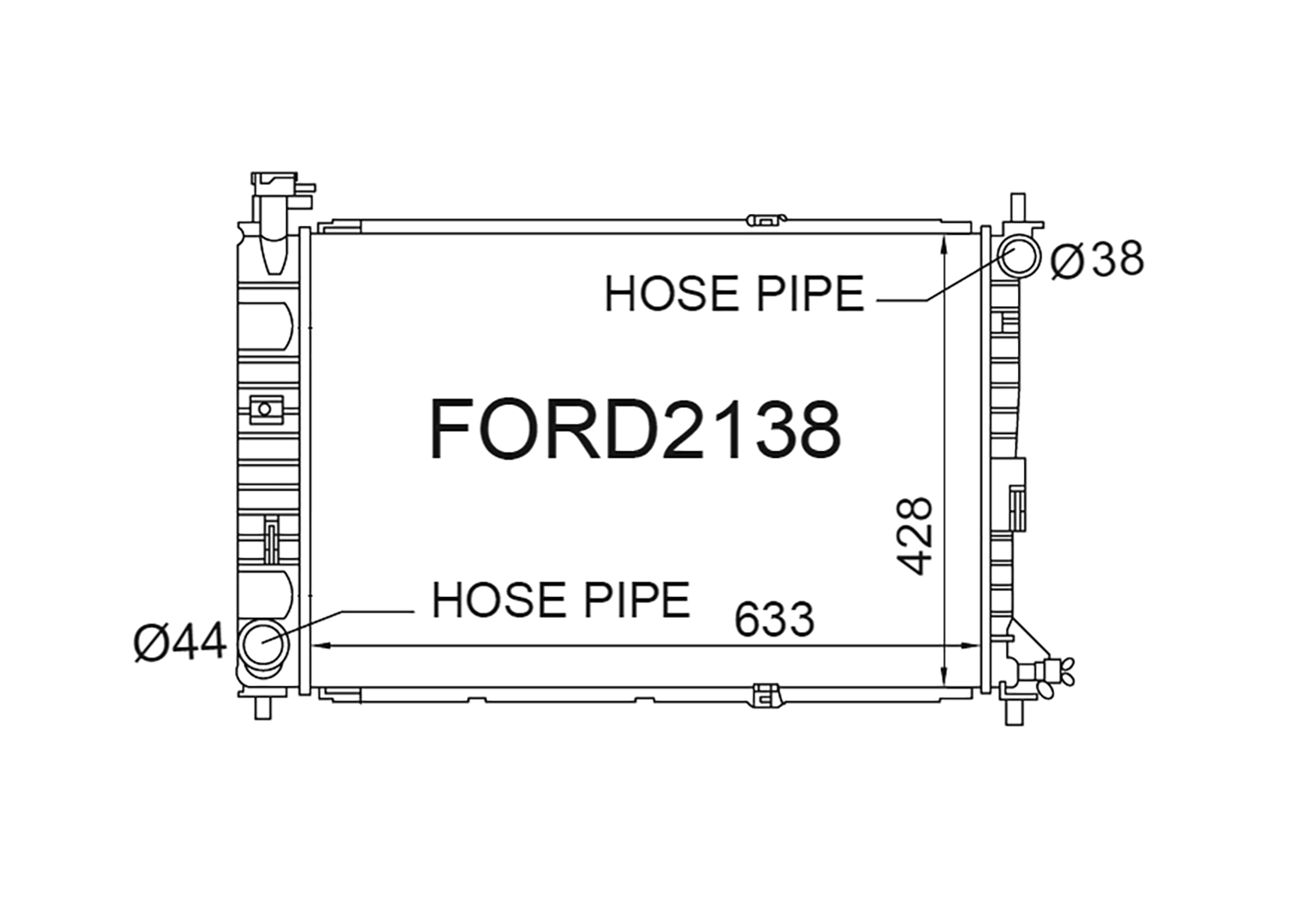 Fenix Cooling Radiator Ford Mustang MK4 3.8L V6 1994-2004 SR