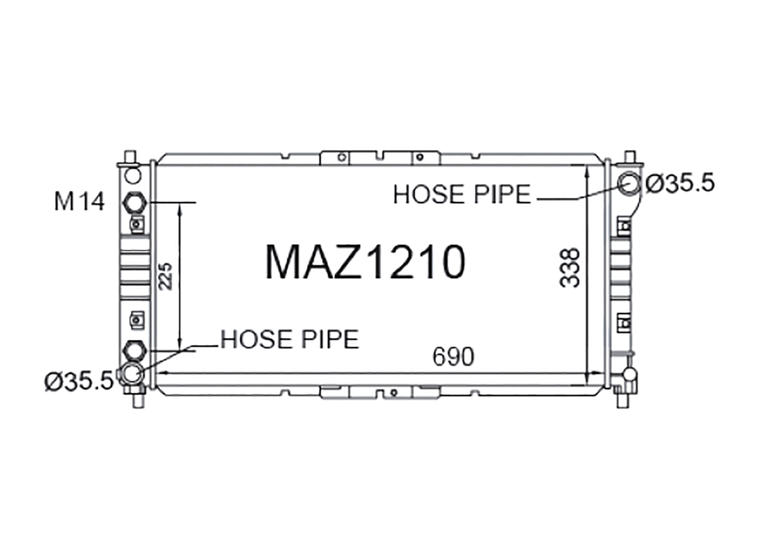 Fenix Cooling Radiator Ford Probe V6 1993-1997 SR