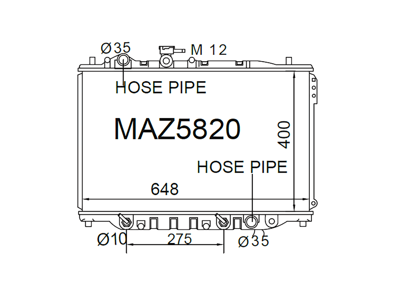 Fenix Cooling Radiator Ford Telstar AT / AV 4Cyl Petrol 1987-1992 SR