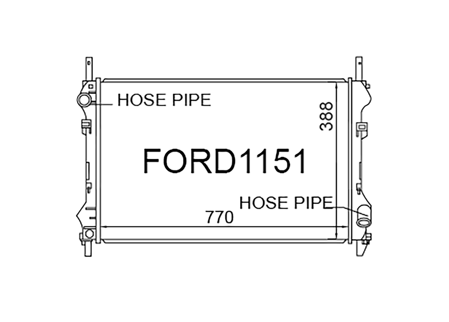 Fenix Cooling Radiator Ford Transit FY 2.0L Diesel 2000-2006 SR