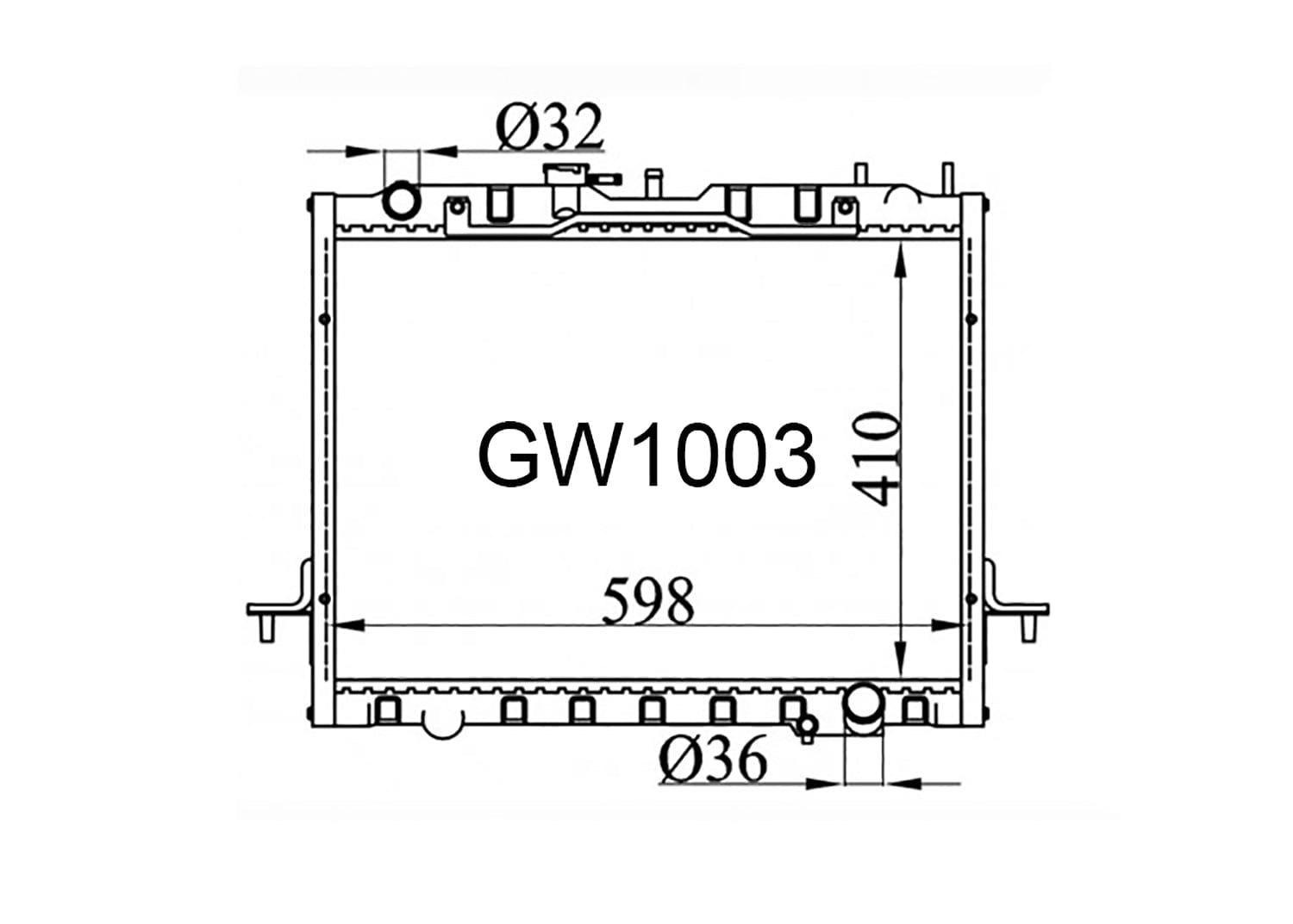 Fenix Cooling Radiator Great Wall V240 2.8 Diesel 2006- SR