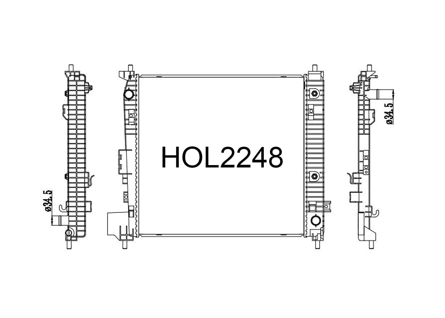 Fenix Cooling Radiator Holden Acadia 3.6L Petrol 2017-2020 SR