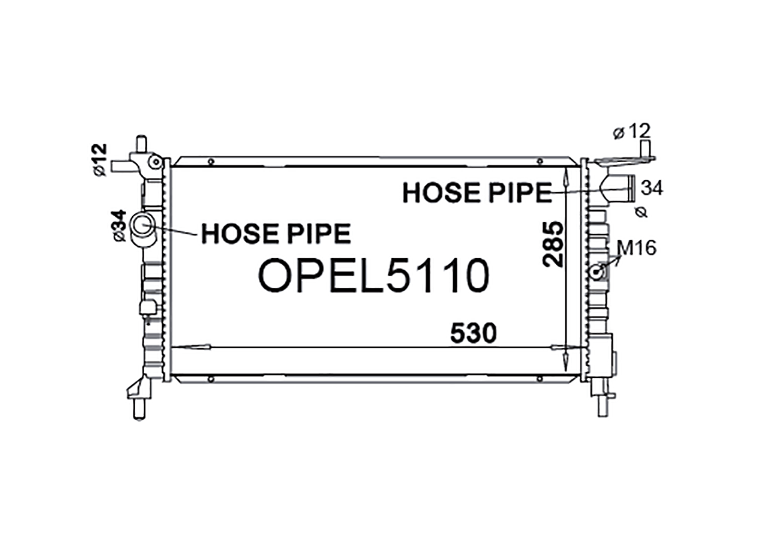 Fenix Cooling Radiator Holden Barina / Opel Corsa B Petrol 1993-2000 SR