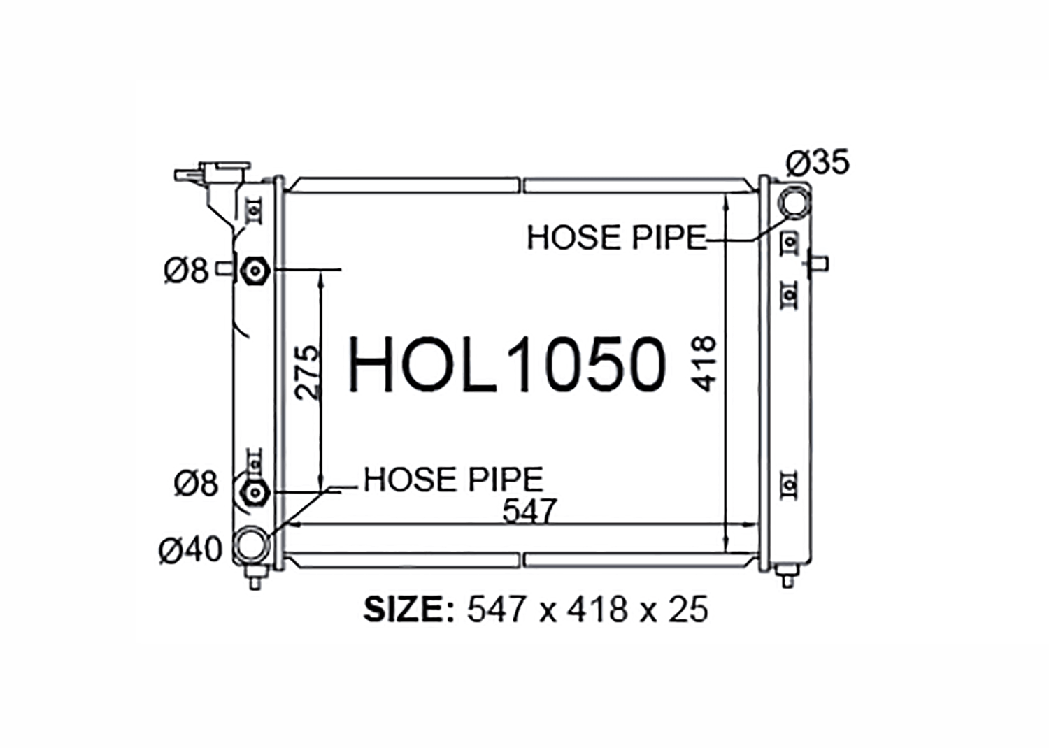 Fenix Cooling Radiator Holden Commodore VN / VP / VR / VS & Statesman VQ / VR / VS 3.8L Petrol 1989-2000 SR