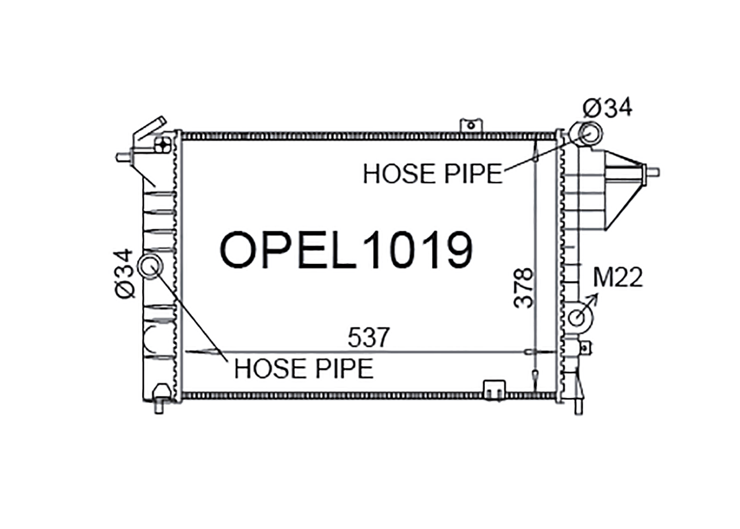 Fenix Cooling Radiator Holden / Opel Vectra A Petrol & Diesel 1992-1995 SR