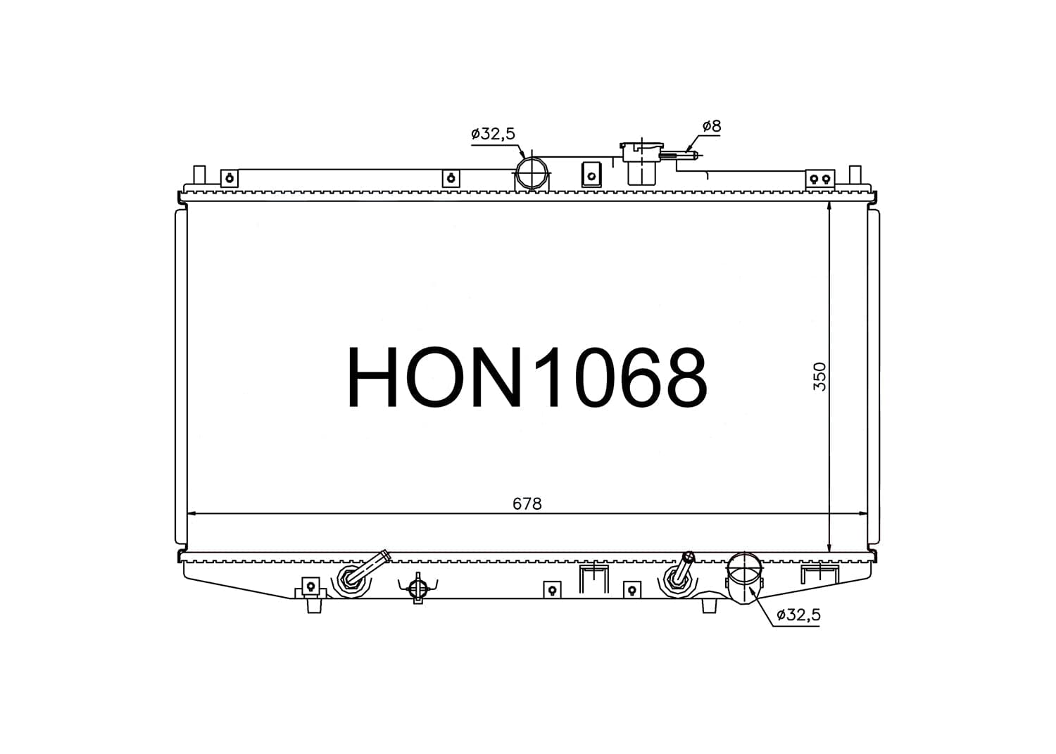 Fenix Cooling Radiator Honda Accord & Torneo CF3-6 / Euro R CL / Accord Wagon CL2 & CH9 1997-2002 SR