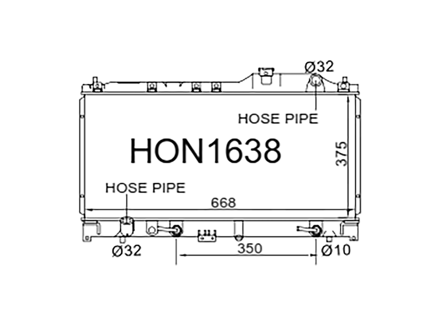 Fenix Cooling Radiator Honda Ascot / Rafaga CE & Inspire / Saber UA 5Cyl Petrol 1993-1998 SR