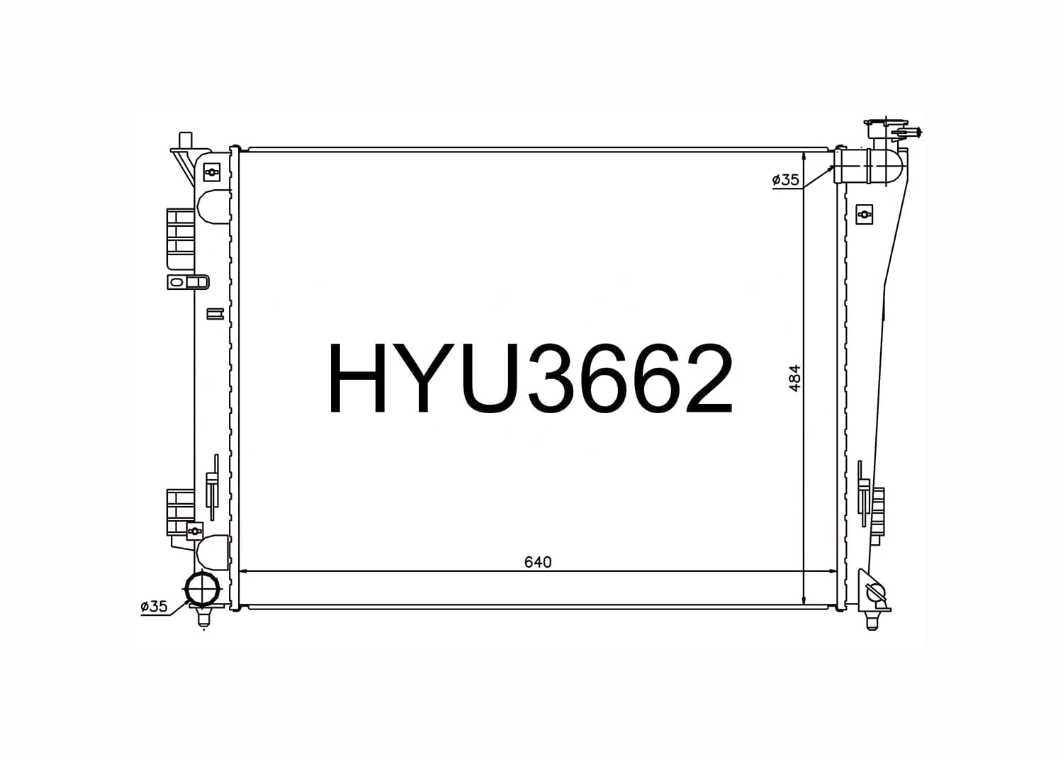 Fenix Cooling Radiator Hyundai i40 Petrol 2011-2019 SR