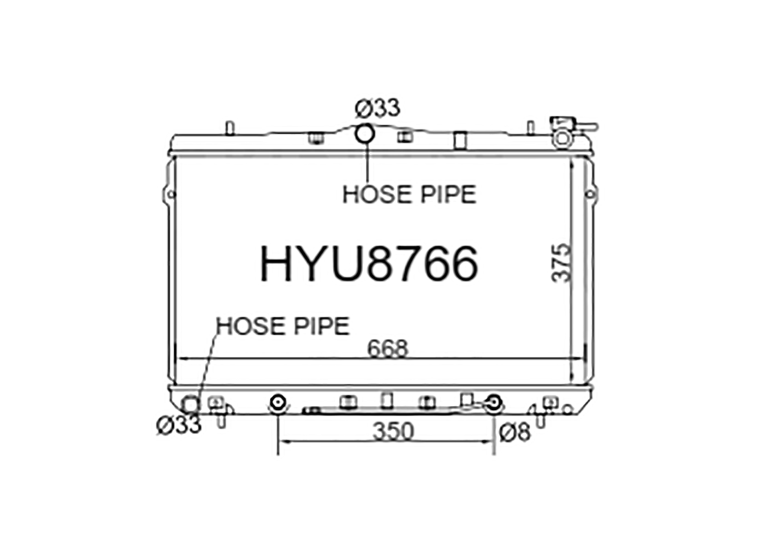 Fenix Cooling Radiator Hyundai Lantra & Elantra J2 / RD & Tiburon / Coupe GK Petrol & Diesel 1995-2001 SR