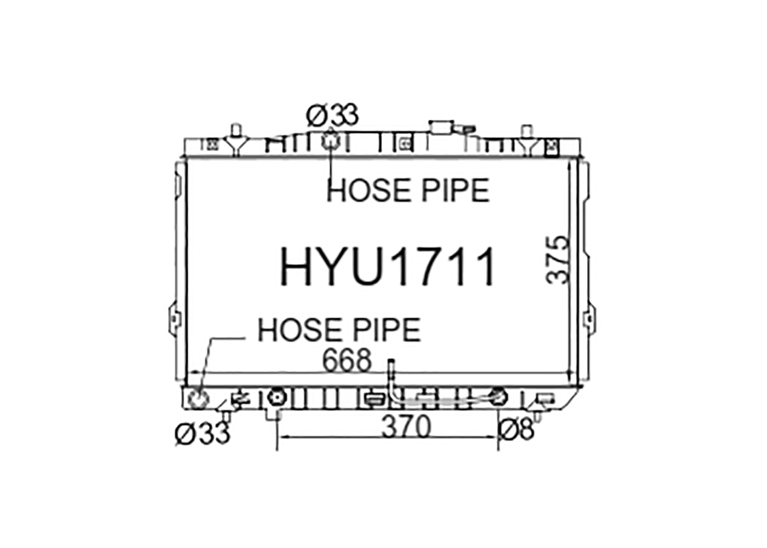 Fenix Cooling Radiator Hyundai Lantra / Elantra XD & Tiburon / Coupe GK Petrol & Diesel 2000-2009 SR