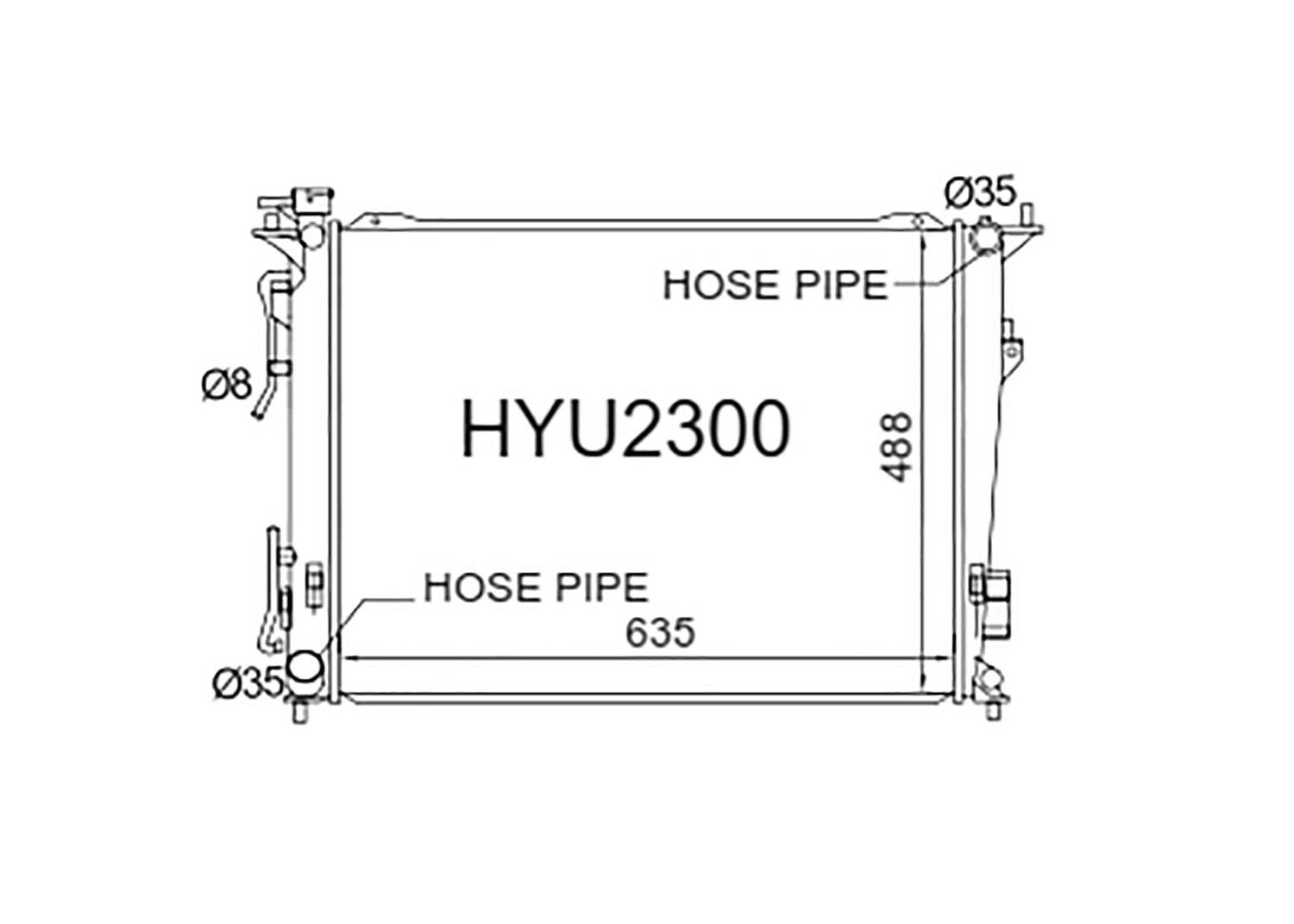 Fenix Cooling Radiator Hyundai Sonata NF 2.4L & 3.3L Petrol 2005-2009 SR