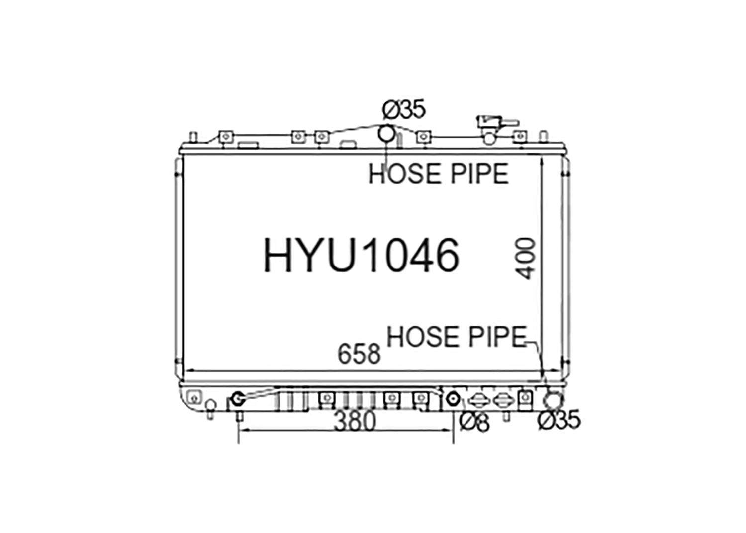 Fenix Cooling Radiator Hyundai Sonata Y3 Petrol 1993-1998 SR