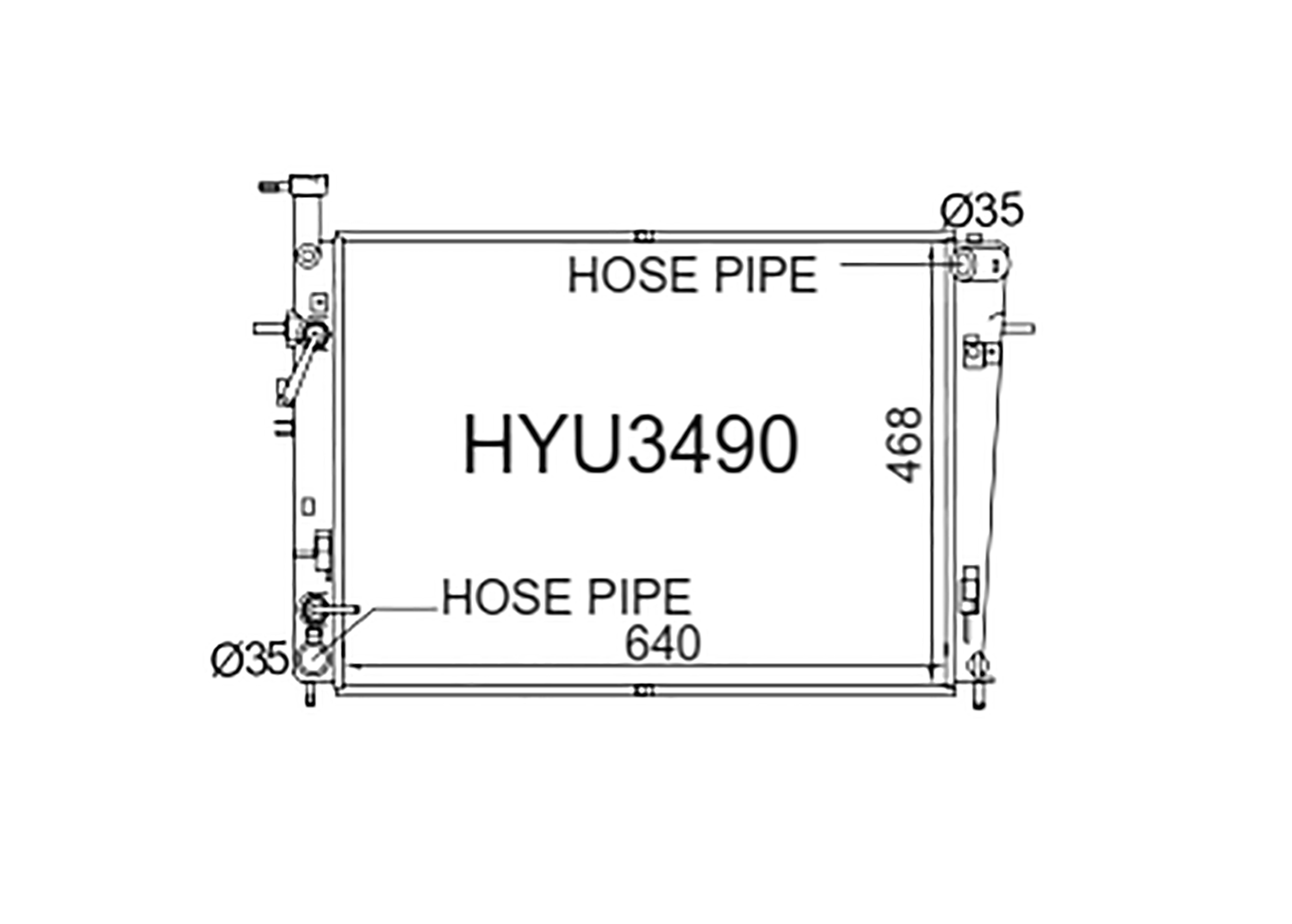 Fenix Cooling Radiator Hyundai Tucson JM 2.0L & 2.7L Petrol 2004-2009 SR