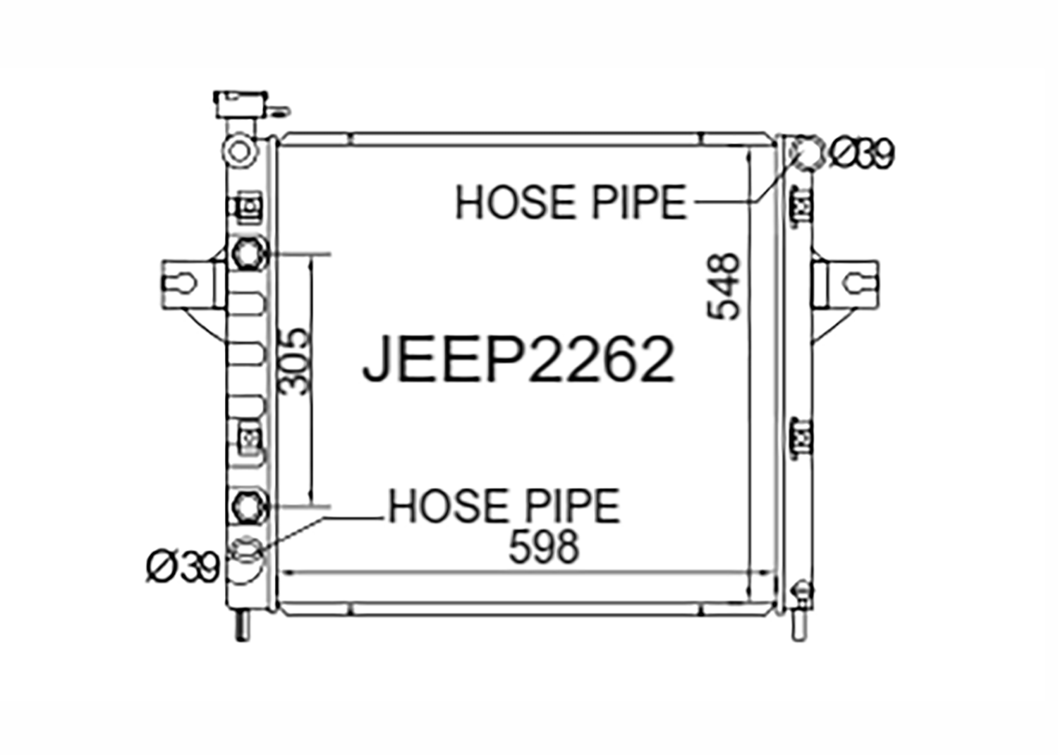 Fenix Cooling Radiator Jeep Grand Cherokee WJ 4.0L Petrol 1999-2004 SR