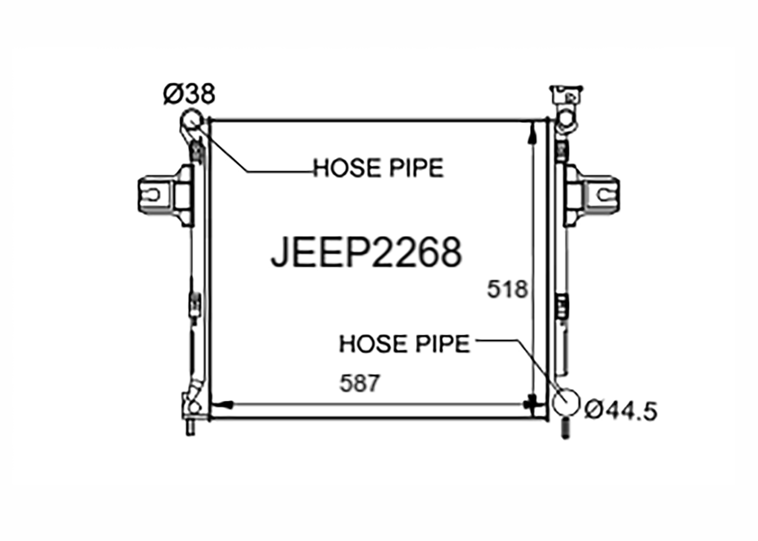 Fenix Cooling Radiator Jeep Grand Cherokee WK / Commander XK 4.7L, 5.7L & 6.1L V8 Petrol 2005-2010 SR