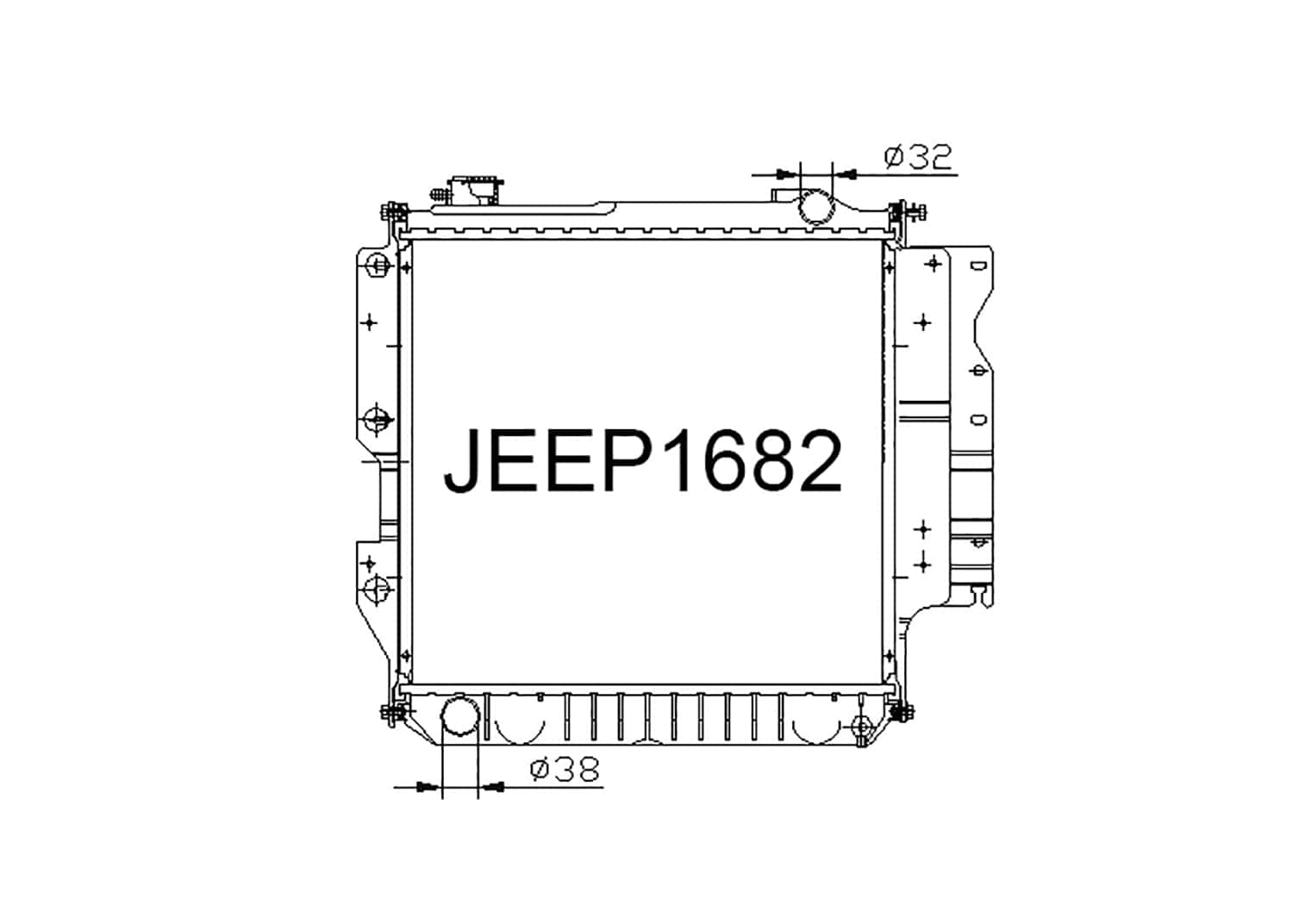 Fenix Cooling Radiator Jeep Wrangler YJ Petrol 1987-2007 SR