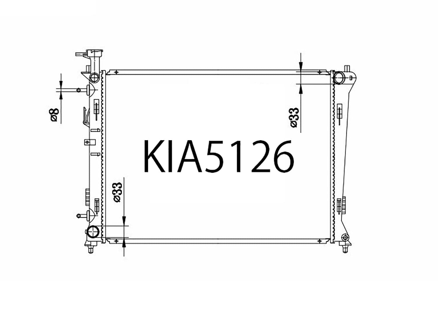 Fenix Cooling Radiator Kia Cerato / Forte TD 1.6L & 2.0L Petrol 2009-2013 SR