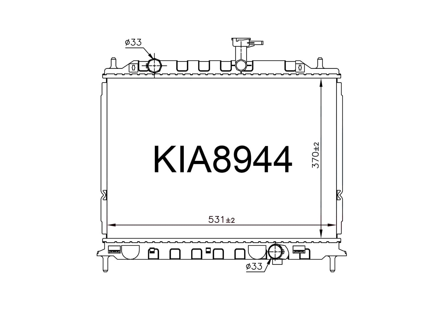 Fenix Cooling Radiator Kia Rio JB Diesel 2010-2011 SR