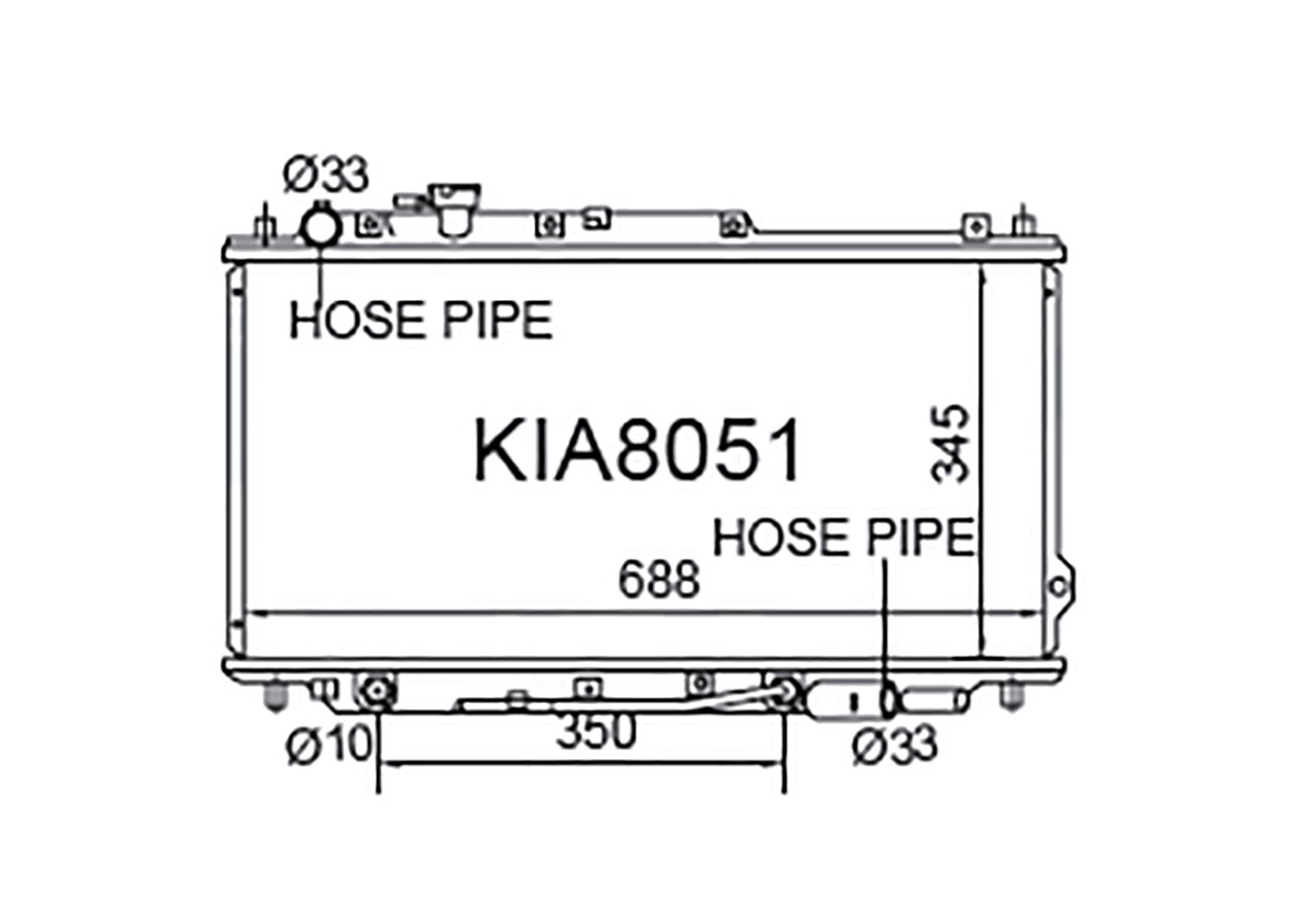 Fenix Cooling Radiator Kia Sephia / Mentor / Shuma Petrol 1997-2003 SR